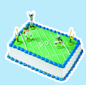 Football Ice Cream Cake - Go Packers!